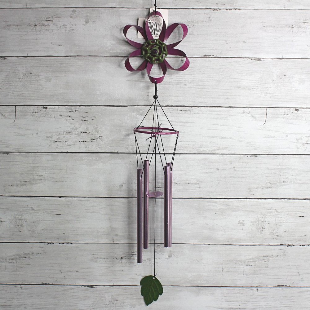 NEW Metal Wind Chime Noise Maker Garden Patio Outdoor Yard Decor Flower